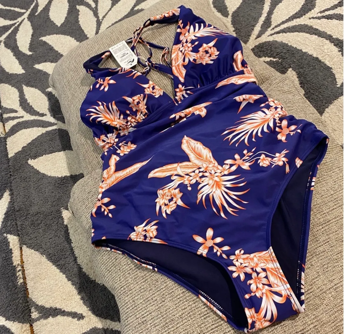 Tummy Control Ruched  Front Cross Backless one piece swimwear - Image 6