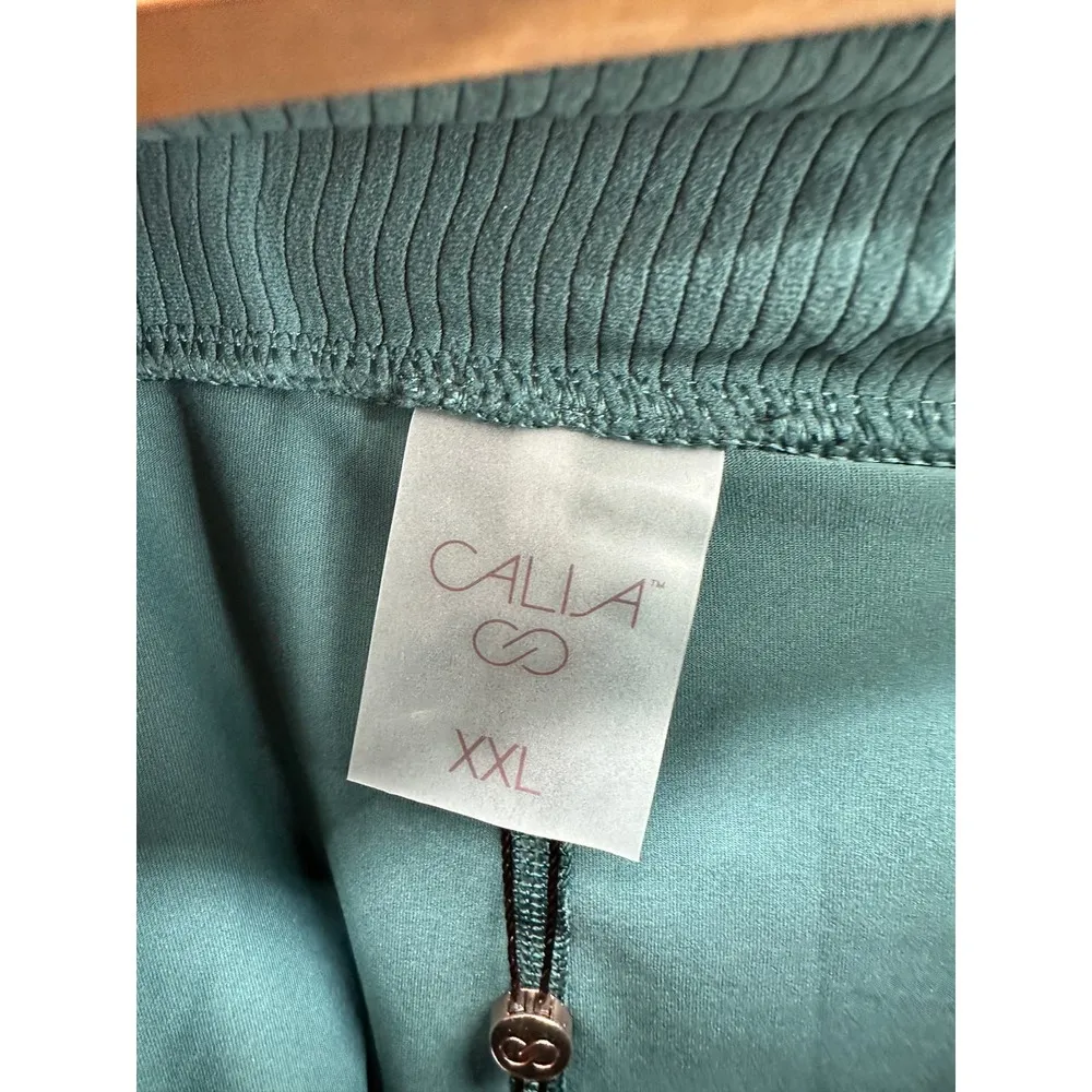 Calia Skirt Women XXL NWT Green Deep Aqua 15" Ribbed Slit Mini Skort Golf - Image 7