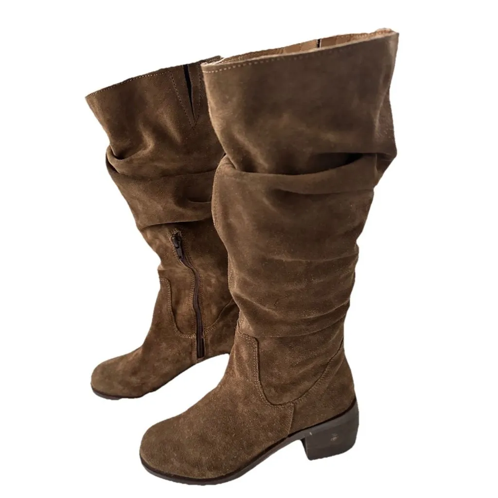 Matisse Alicante Chestnut Brown Suede Slouchy Heeled Knew High Boot NEW Size 6.5 - Image 2
