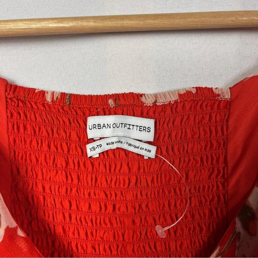 Urban Outfitters UO Lula Red Floral Short Sleeve Romper XS - Image 91