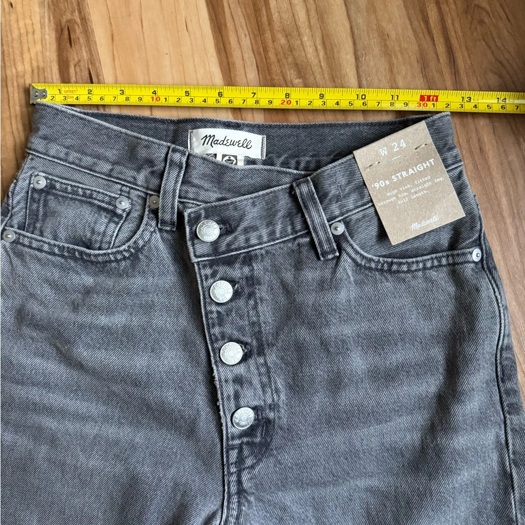 Madewell NWT '90s Straight Jeans Size 24 Cross Tab Edition | Burwick Wash - Image 9