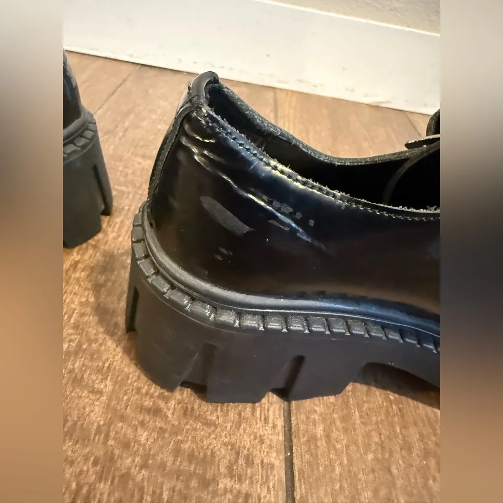 Steve Madden Henna Black Slip on Loafers with Buckle Detail Size 6M - Image 6