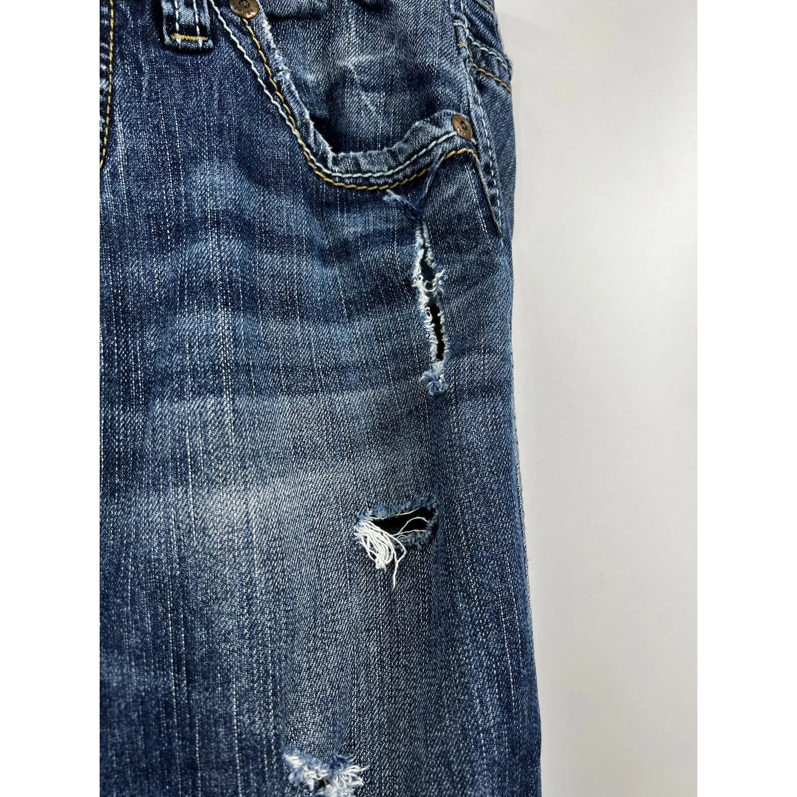 Silver Jeans Women's Distressed Eden Bootcut Jeans Stretch Blue Size 29W x 33 - Image 7