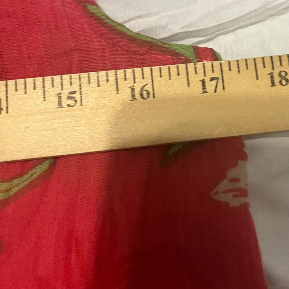 Metropolitan vintage red flower print dress size small - Image 7