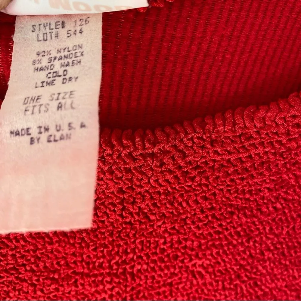 Vintage Lovin Mood Red Stretchy Ribbed Tank Dress Bodycon One Size Fits All o/s - Image 6