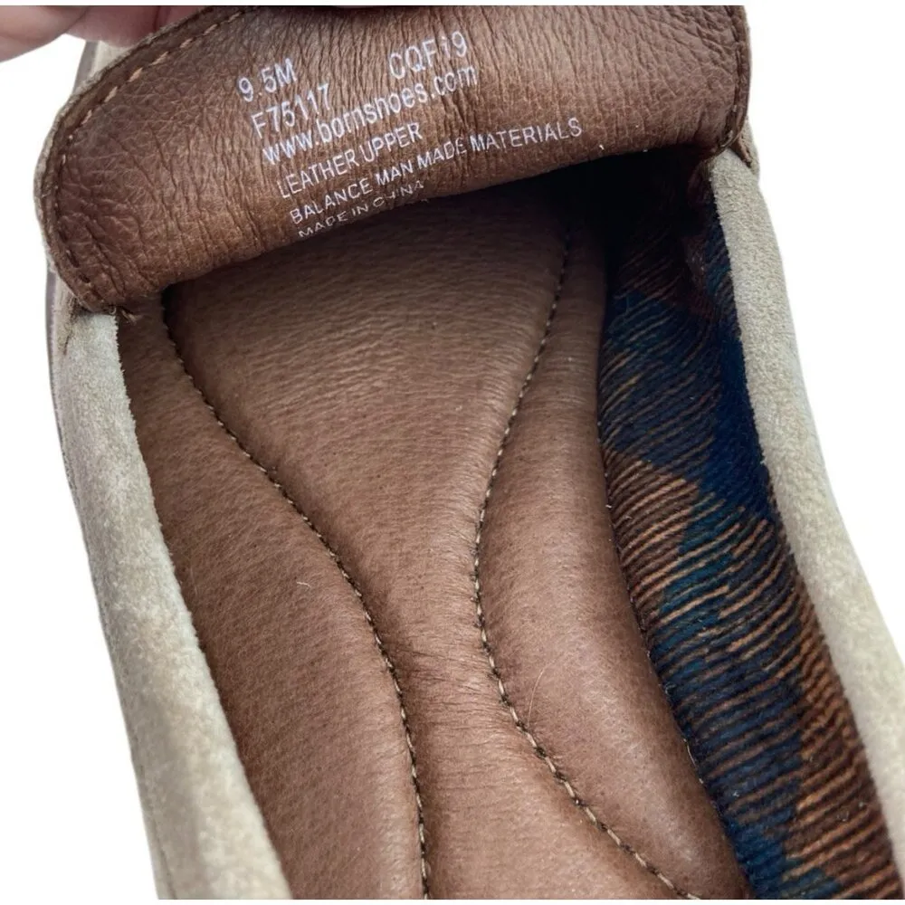 *Born Penny Loafer Women Size 9.5 Taupe Suede Leather Comfort Casual Academia Tan - Image 14