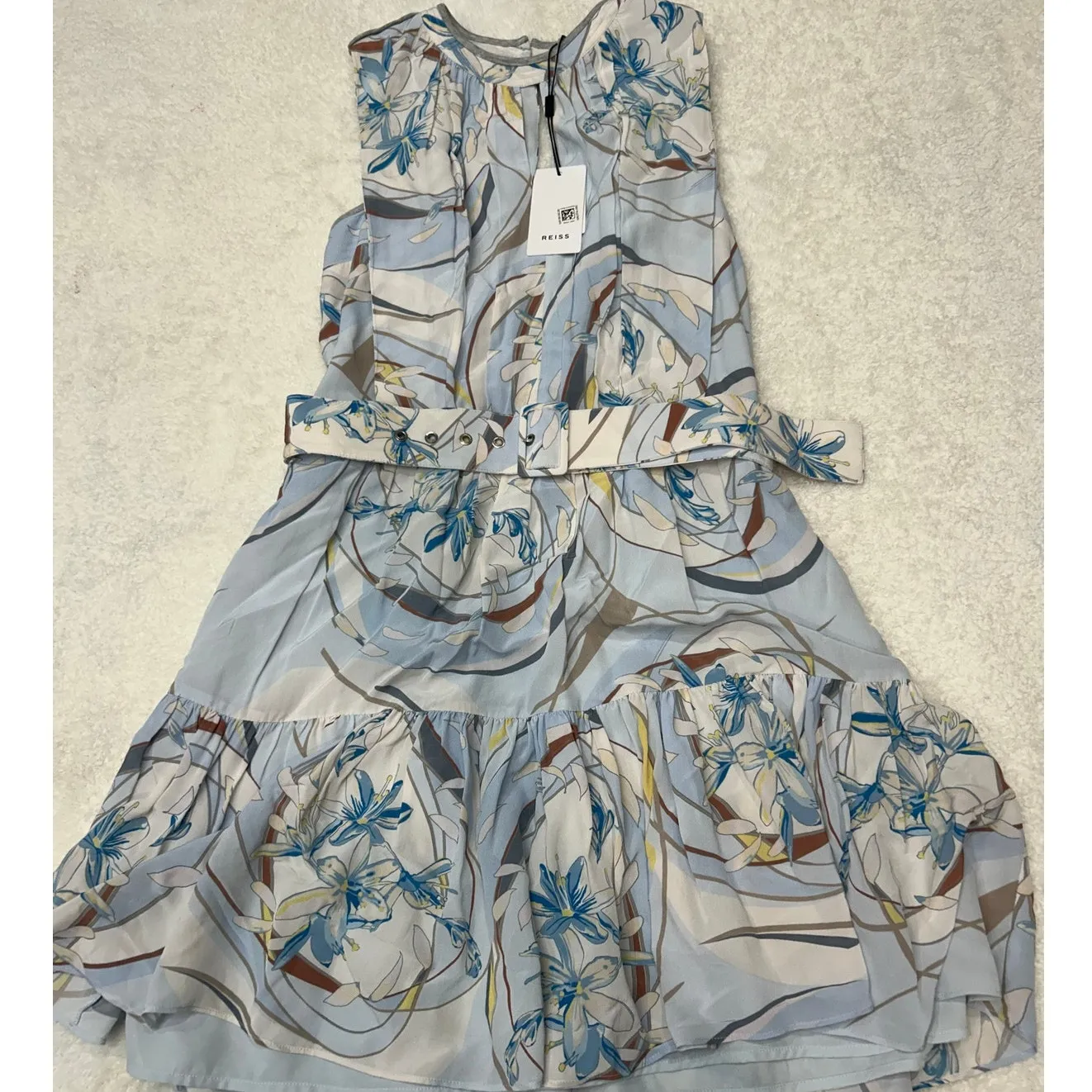 NWT Reiss Vienna Swirl Jersey Mini Dress Size 4 - Image 2