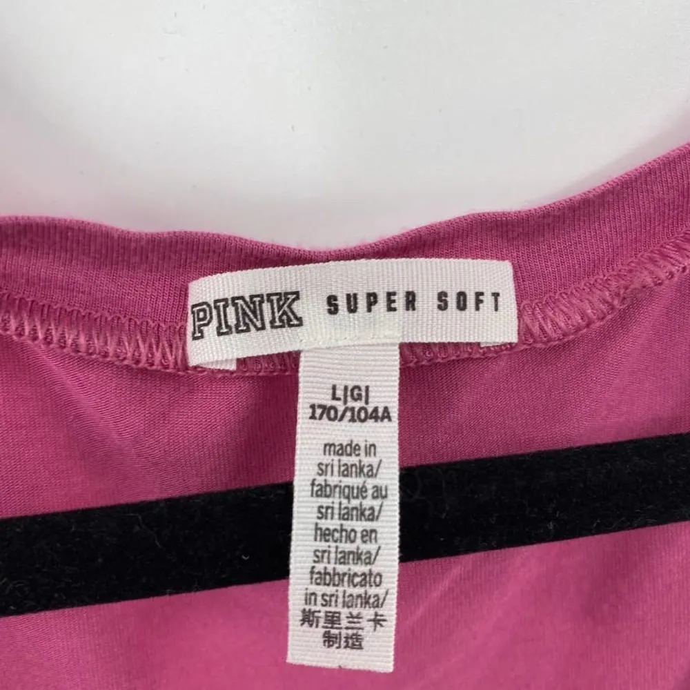 Pink PINK VS Super Soft Cross Front Comfy Oversized Long Sleeve Tee Size Large - Image 3