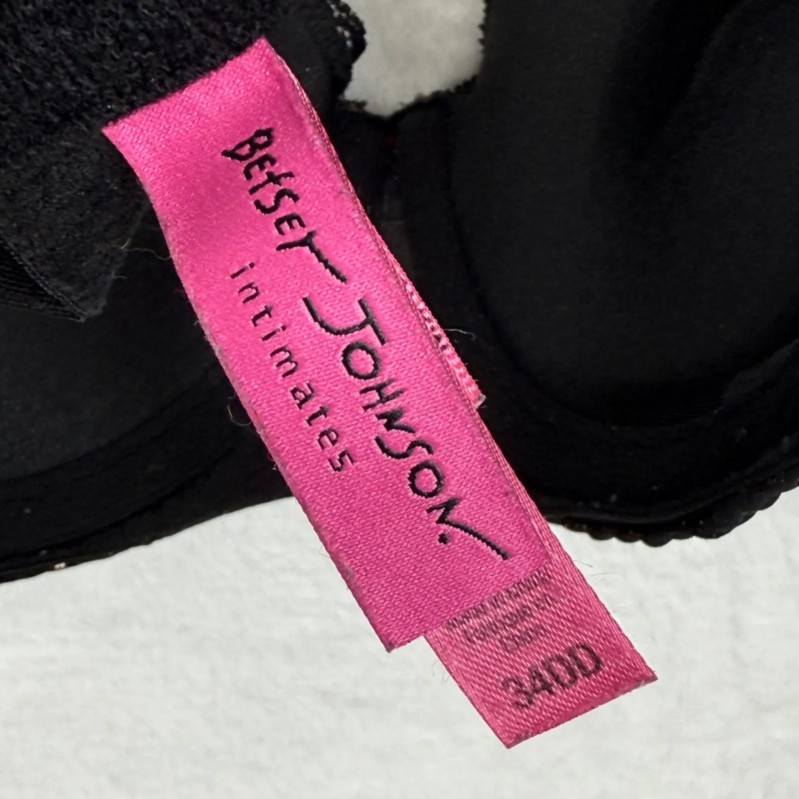 Betsey Johnson Intimates Black Leopard Print Bra 34DD Underwire Lace Bow Black Size undefined - Image 5