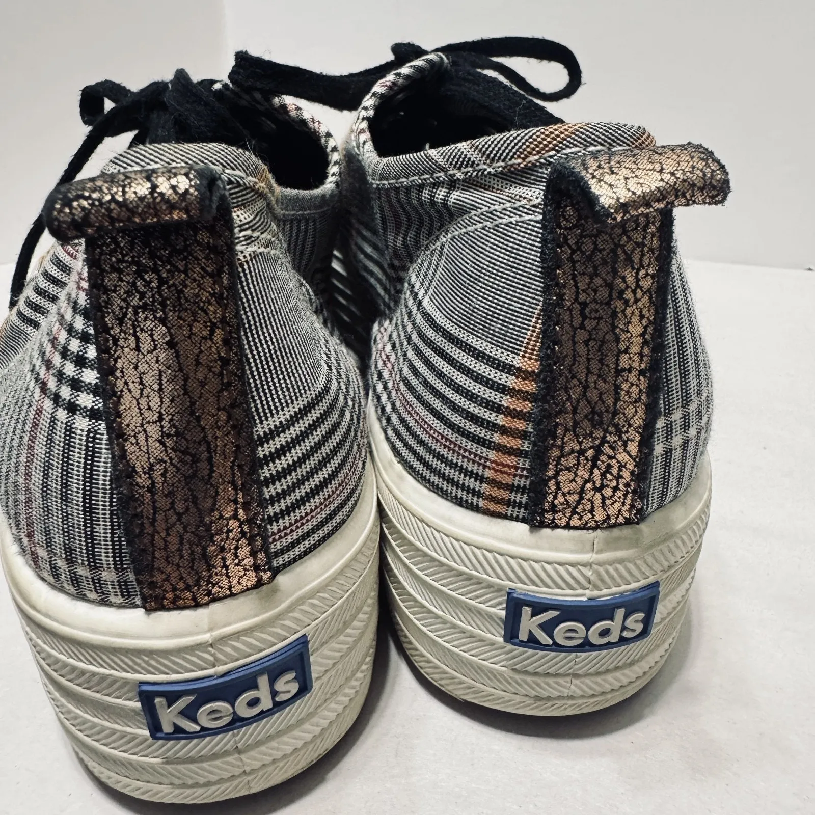 Keds Triple Up Plaid Platform Sneakers Womens sz 9.5 tennis shoes casual - Image 5