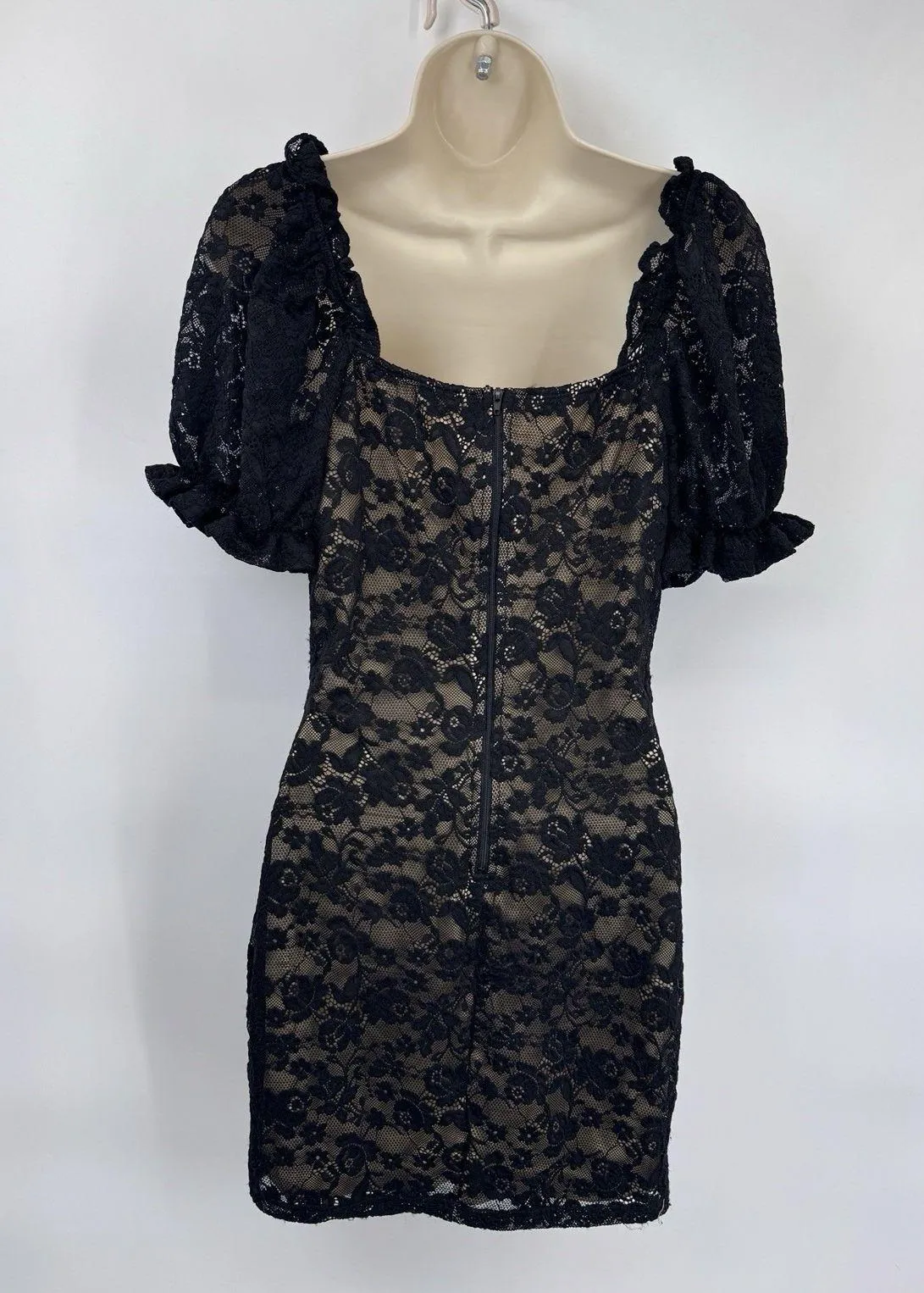 Privy Milkmaid Dress Womens Medium Black Lace Whimsigoth Witchy Goth - Image 7