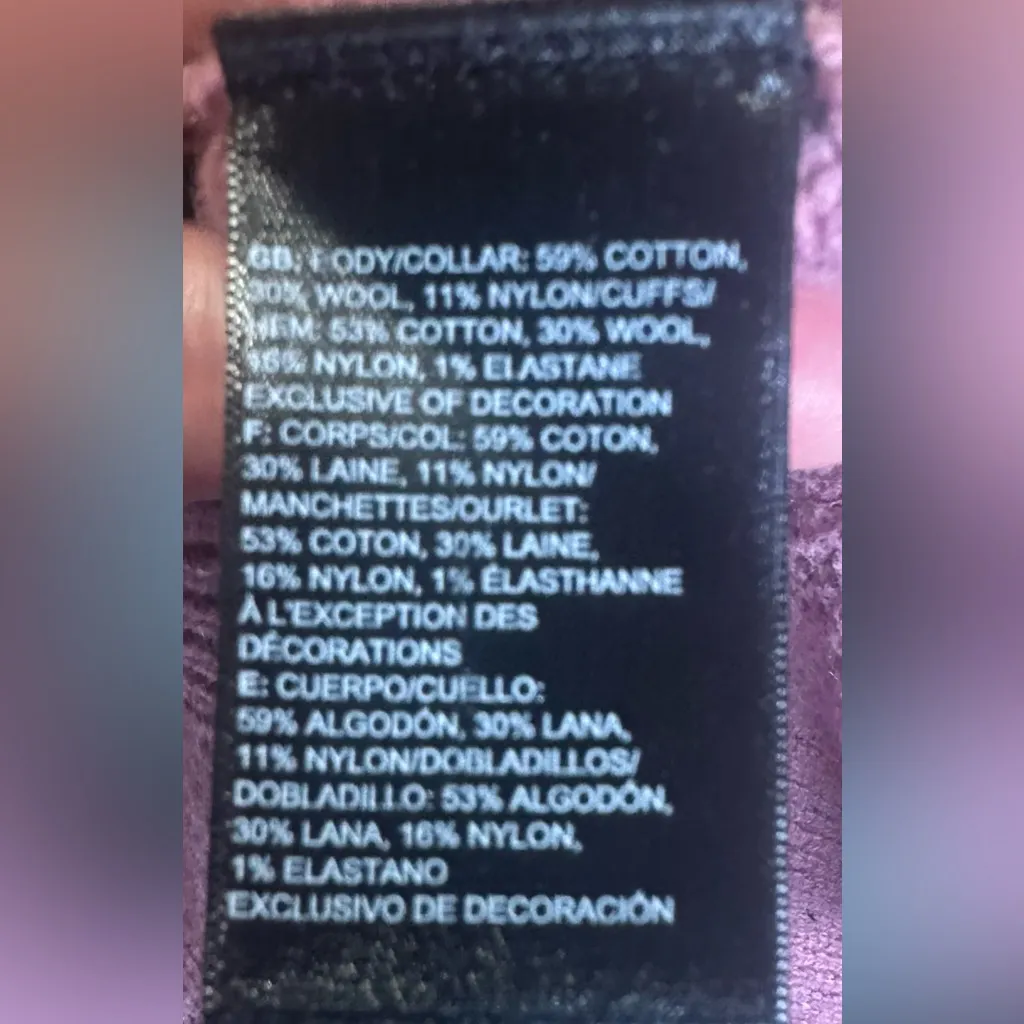 The North‎ Face Women's Mauve Speckled Cotton/Wool Crew Neck Sweater Size Small - Image 4