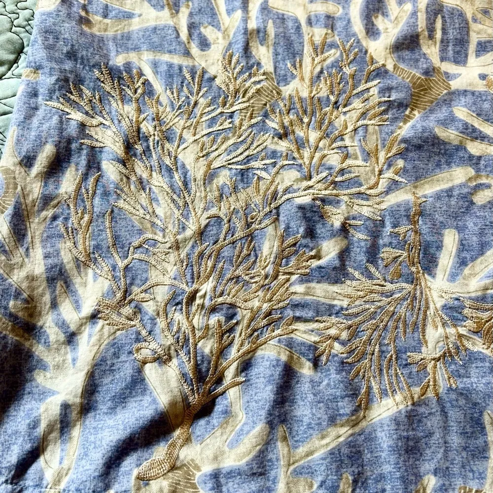 SOFT SURROUNDINGS Shell Seeker ResortWear Beach Embroidered Tunic/ Dress ~L🧡 - Image 9