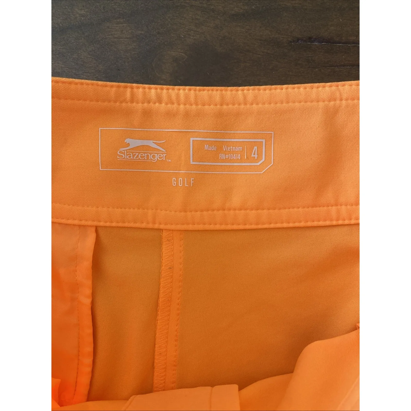 Slazenger Womens 4 Orange Golf Shorts Performance Wicking - Image 8