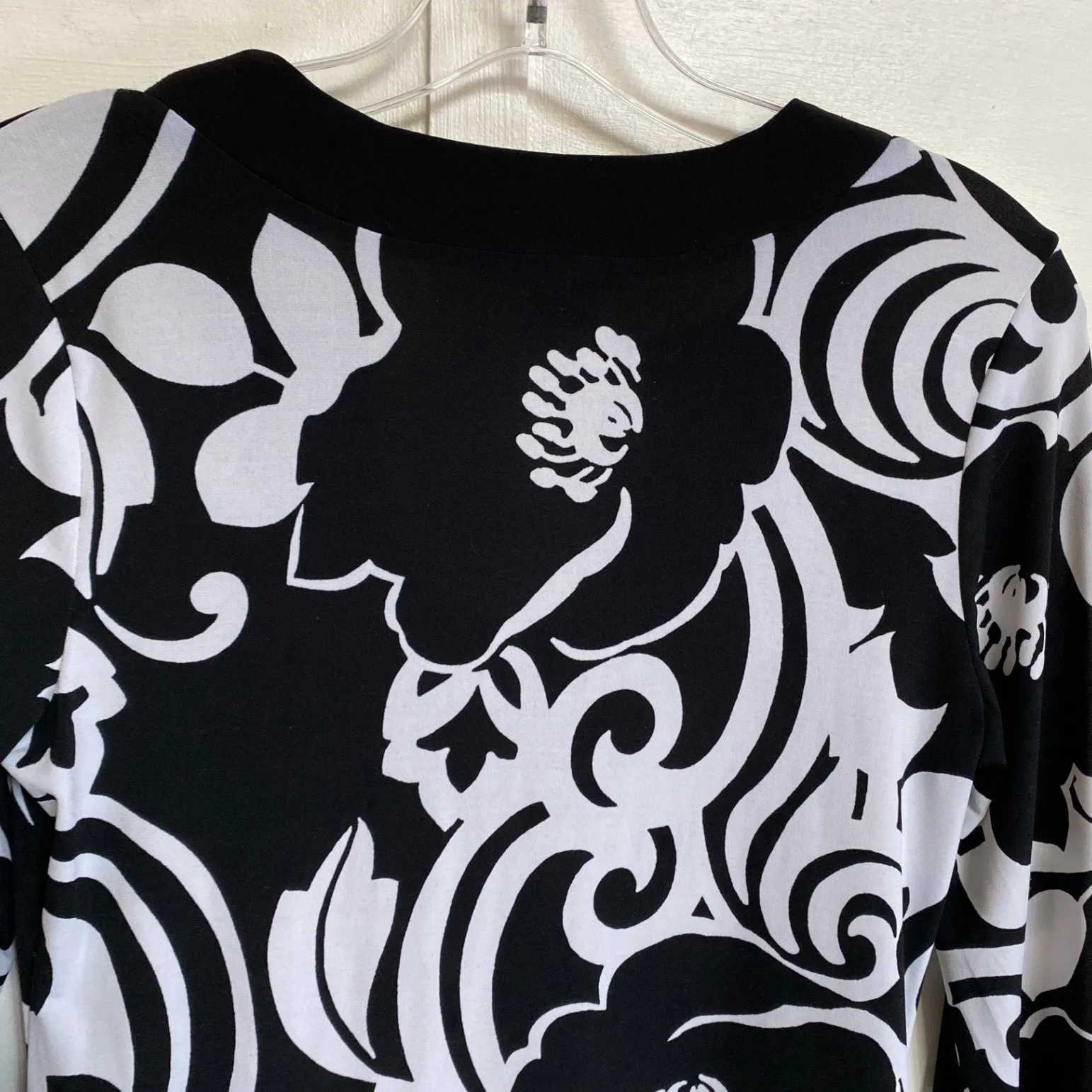 White House Black Market Tunic Floral Print Scoop Horseshoe Neck Bell Sleeves XS - Image 9