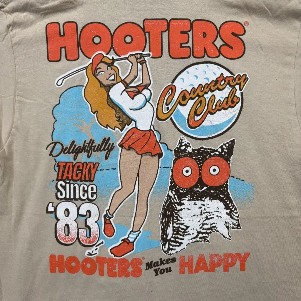 Hooters Country Club Tacky Since 83 Golf Promo T-shirt L - Image 2