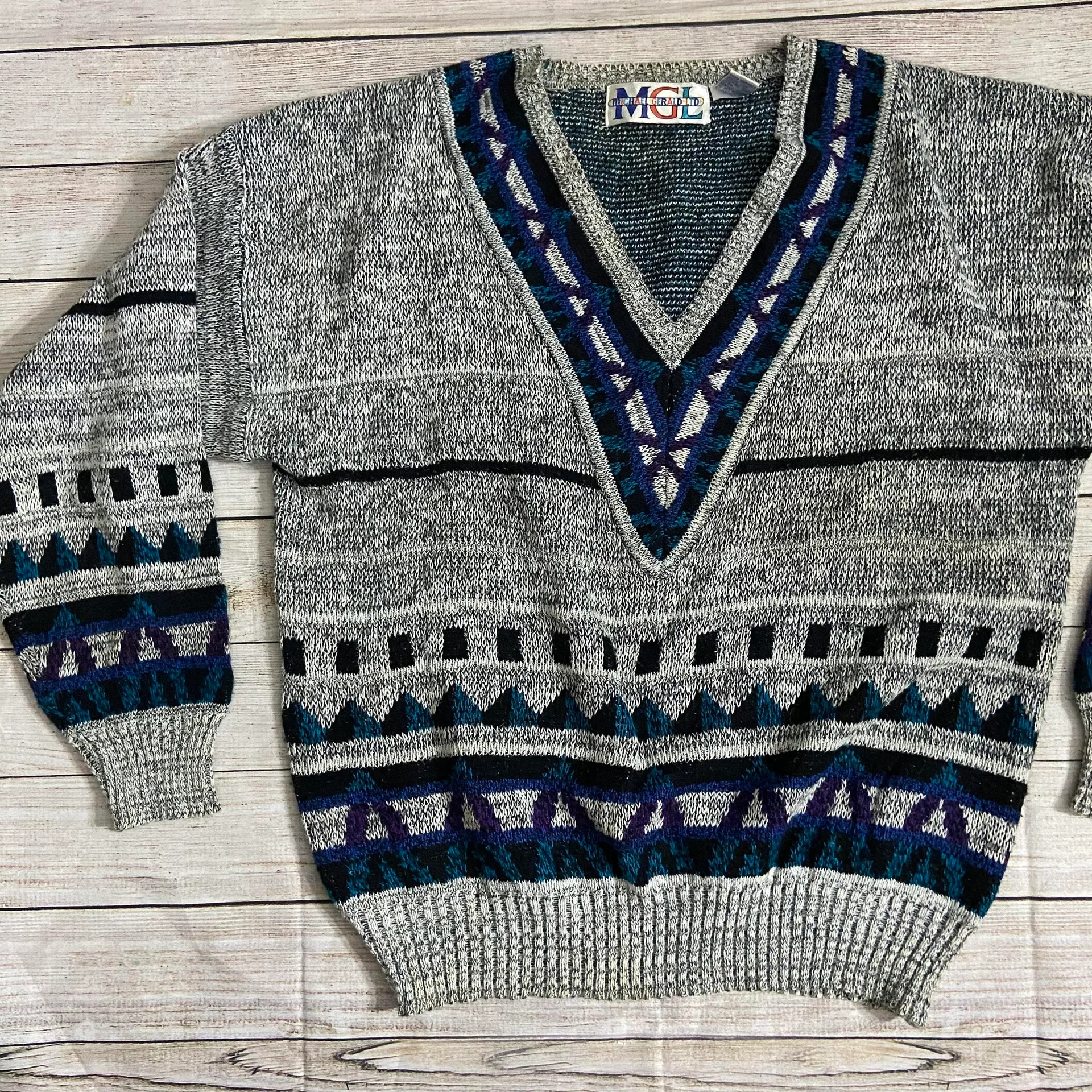 Michael Gerald Ltd Vintage Sweater Gray Size L - Image 3
