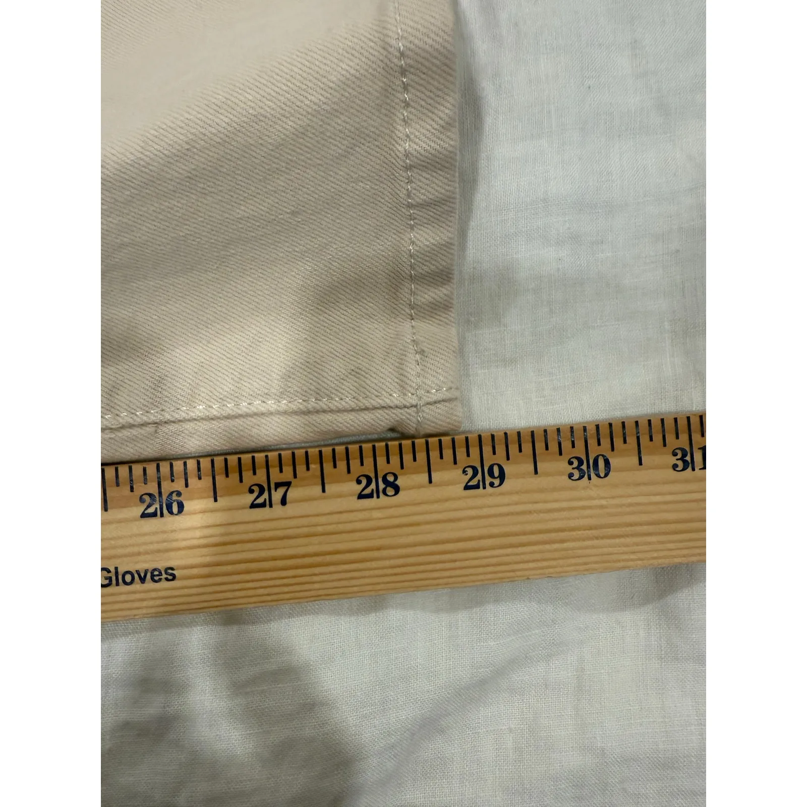 Universal Thread Ankle Jeans Womens 12 Beige Cotton Sailor Wide Leg Relaxed Fit - Image 11