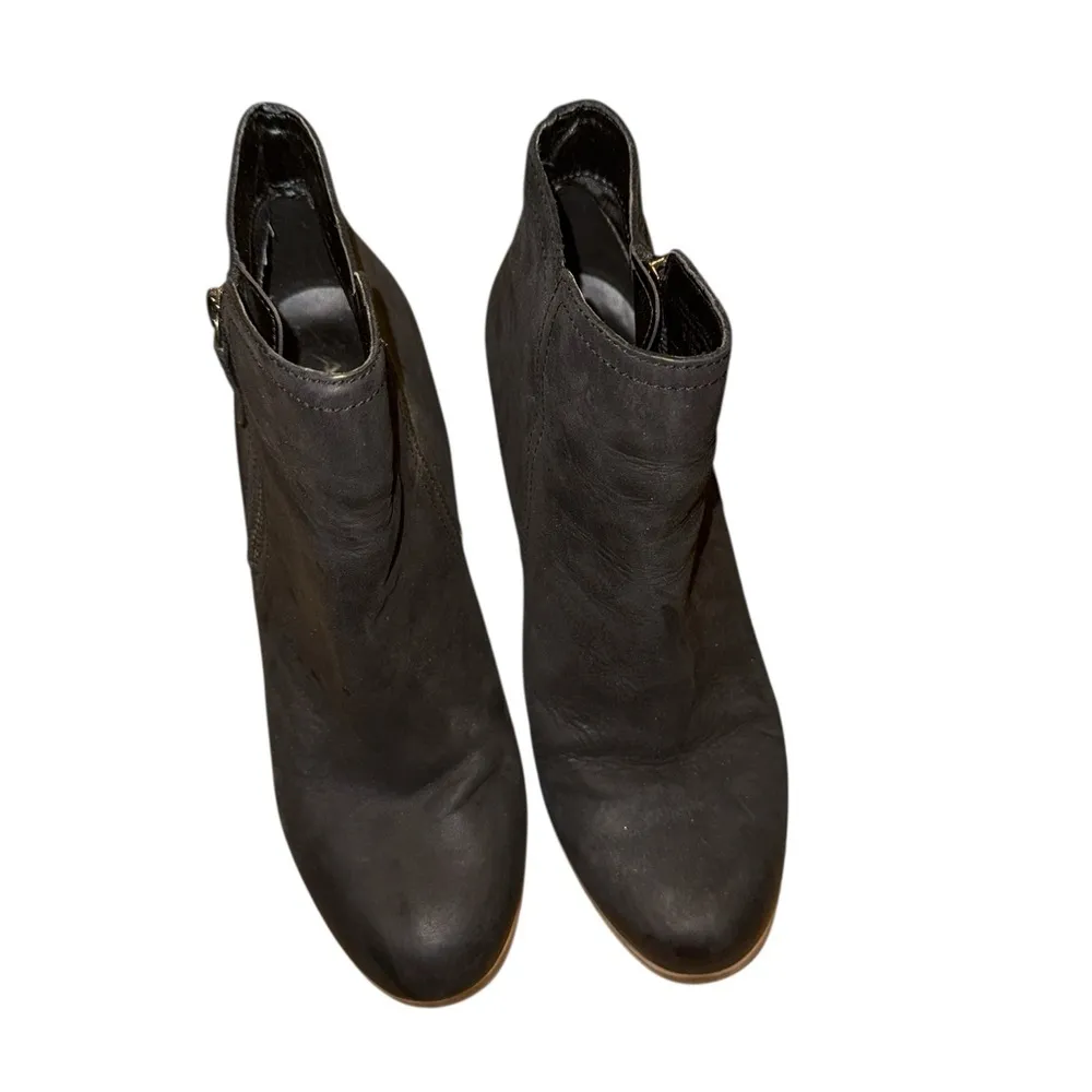 ALDO  Charcoal Leather Ankle Booties - Image 3