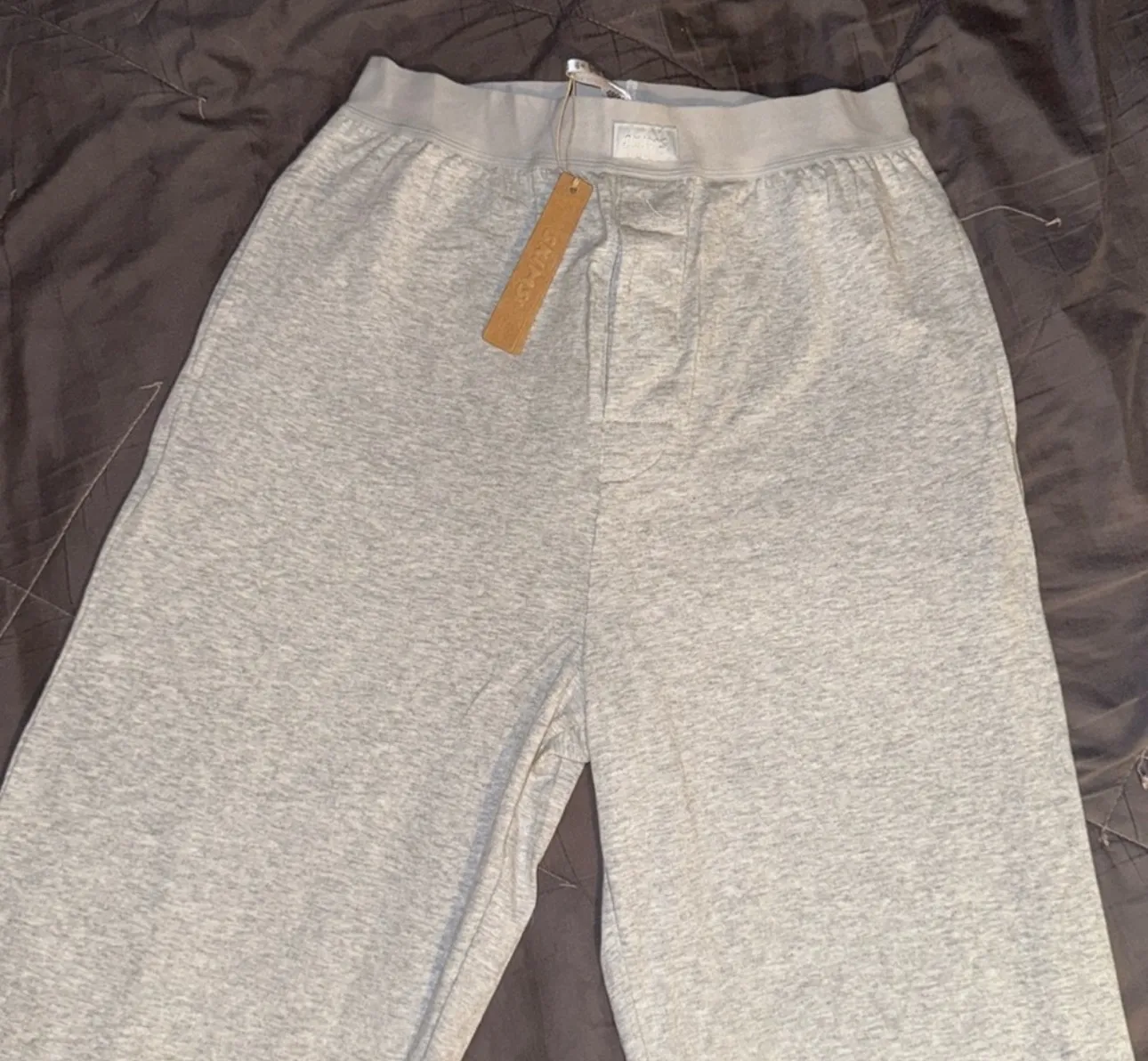 BOYFRIEND LOOSE PANTS LIGHT HEATHER GREY - Image 2