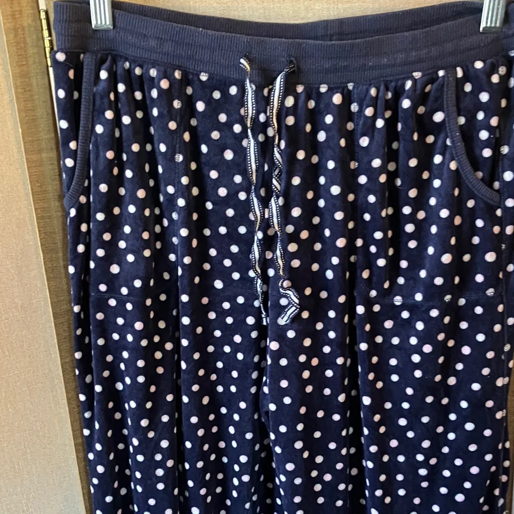 Nautica Dark Blue and White Patterned sleep slacks medium - Image 3