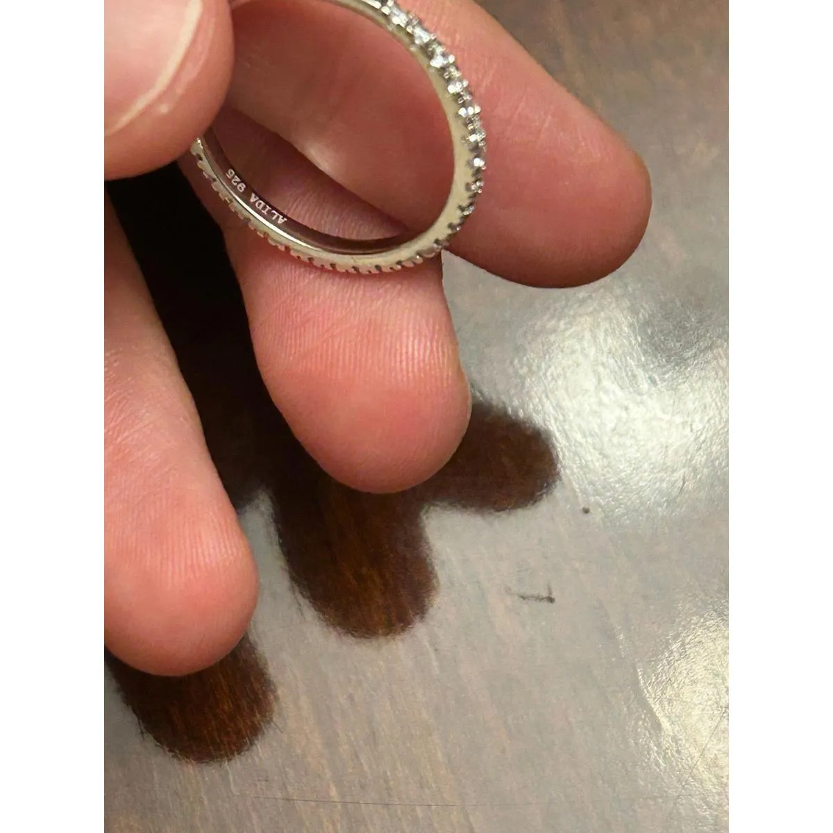 ring band sterling silver 925 beautiful unique lot a33 size 5.5 - Image 3