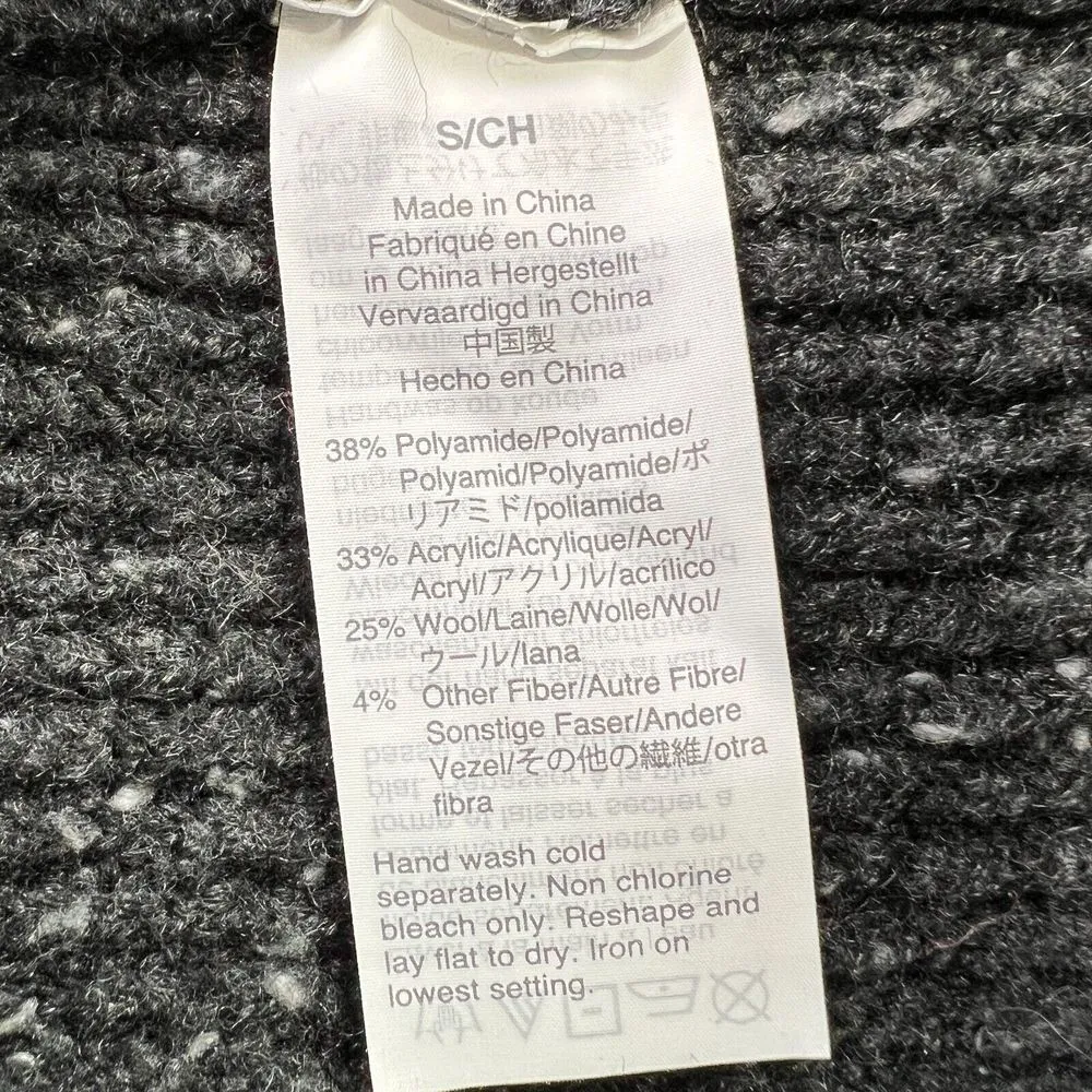 Madewell Donegal Northfield Mock Neck Sweater Dress Small Ribbed Wool Blend Gray - Image 6