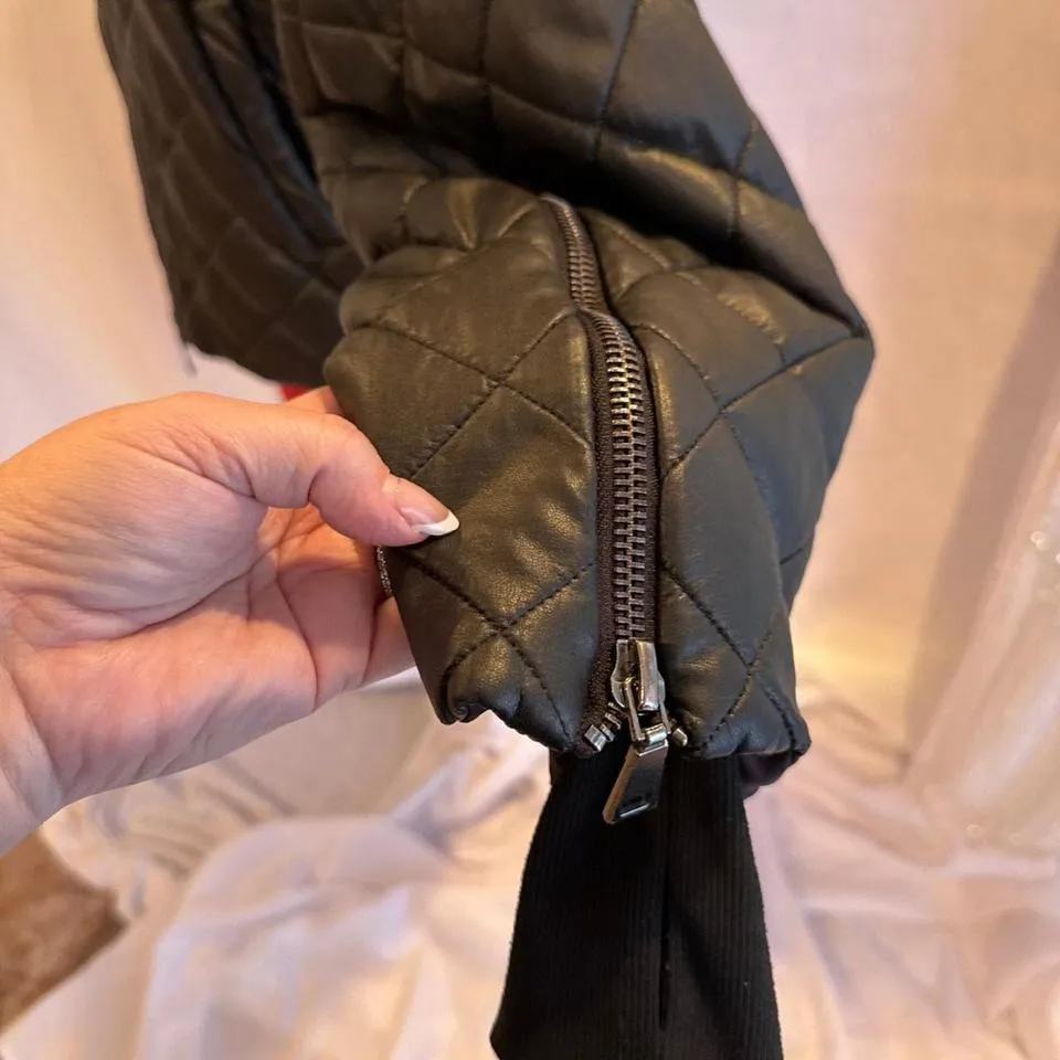 Steve Madden pre-owned Black Quilted puffer Jacket - Image 4