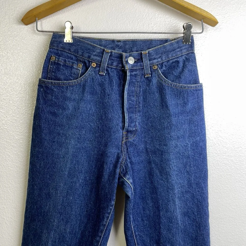 Vintage 80s Levis 501 Jeans Size 9 (25x30) Juniors Womens Denim Button Fly USA - Image 3