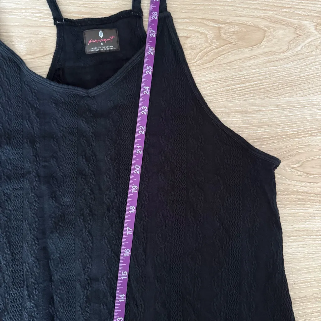 Free People Small Hot Shot Cable Knit Onesie Black - Image 11