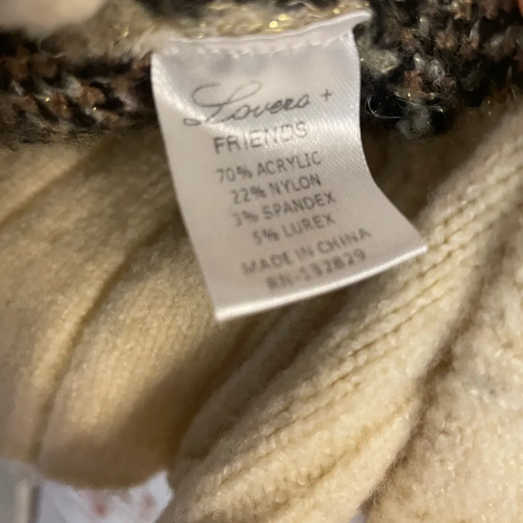 Lovers + Friends  Cream and Black Cardigan - Image 5