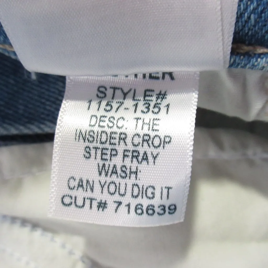 NWT Mother Insider Crop Step Fray in Can You Dig It? Stretch Jeans 29 Blue - Image 10