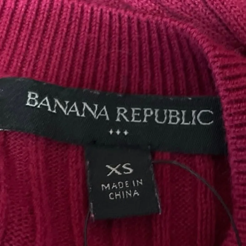 Banana Republic Red Rib Knit Sleeveless Midi Bodycon Sweater Tank Dress Size XS - Image 4