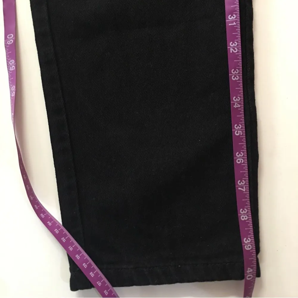 Vintage Lee Black Elastic Waist Mom Jeans EUC Size 10 Short - Image 8