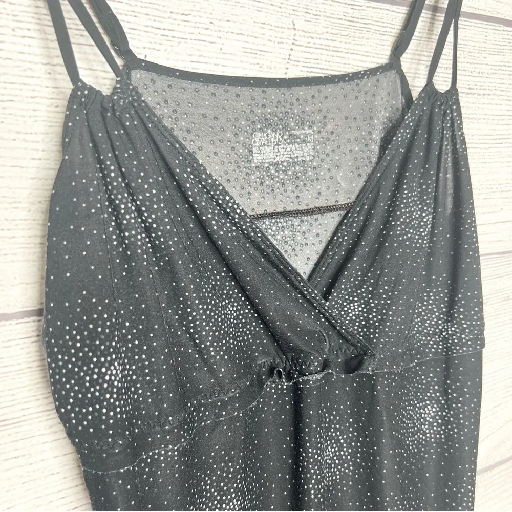 Gilligan & O’Malley Black Cotton Nightgown Nightie Sleep Dress Size Medium - Image 3