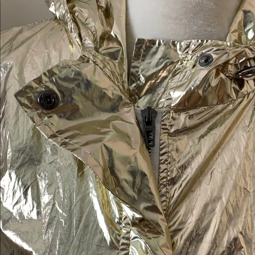 blank nyc • metallic gold hooded jacket - Image 12