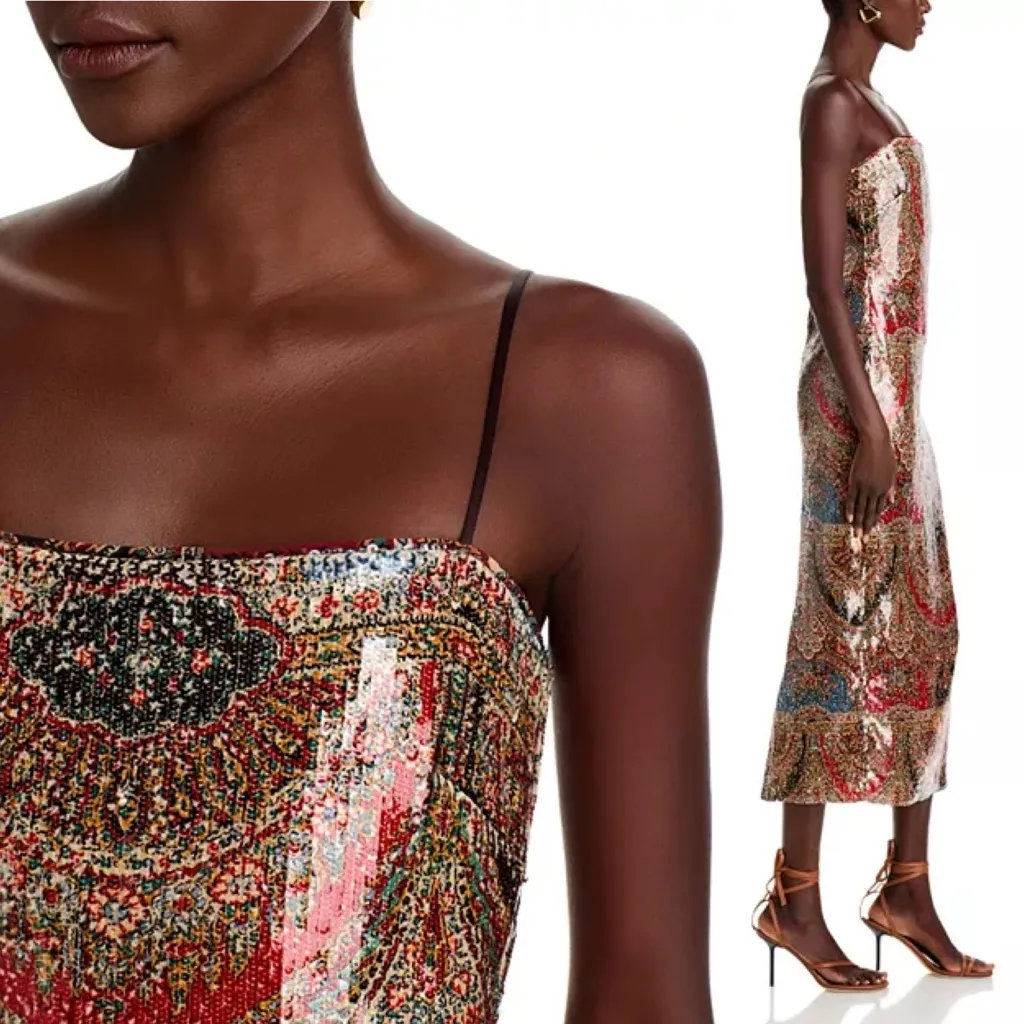 NWT Veronica Beard Leda Dress in Size 6 Red Multi - Image 5