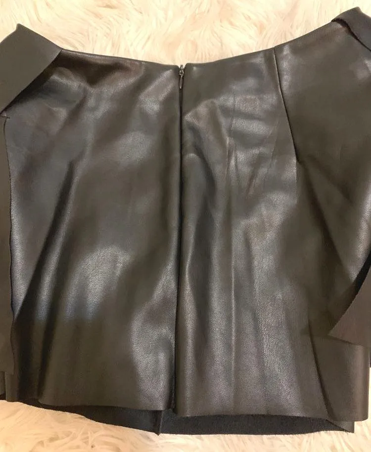 American Threads Leather Skort - Image 4
