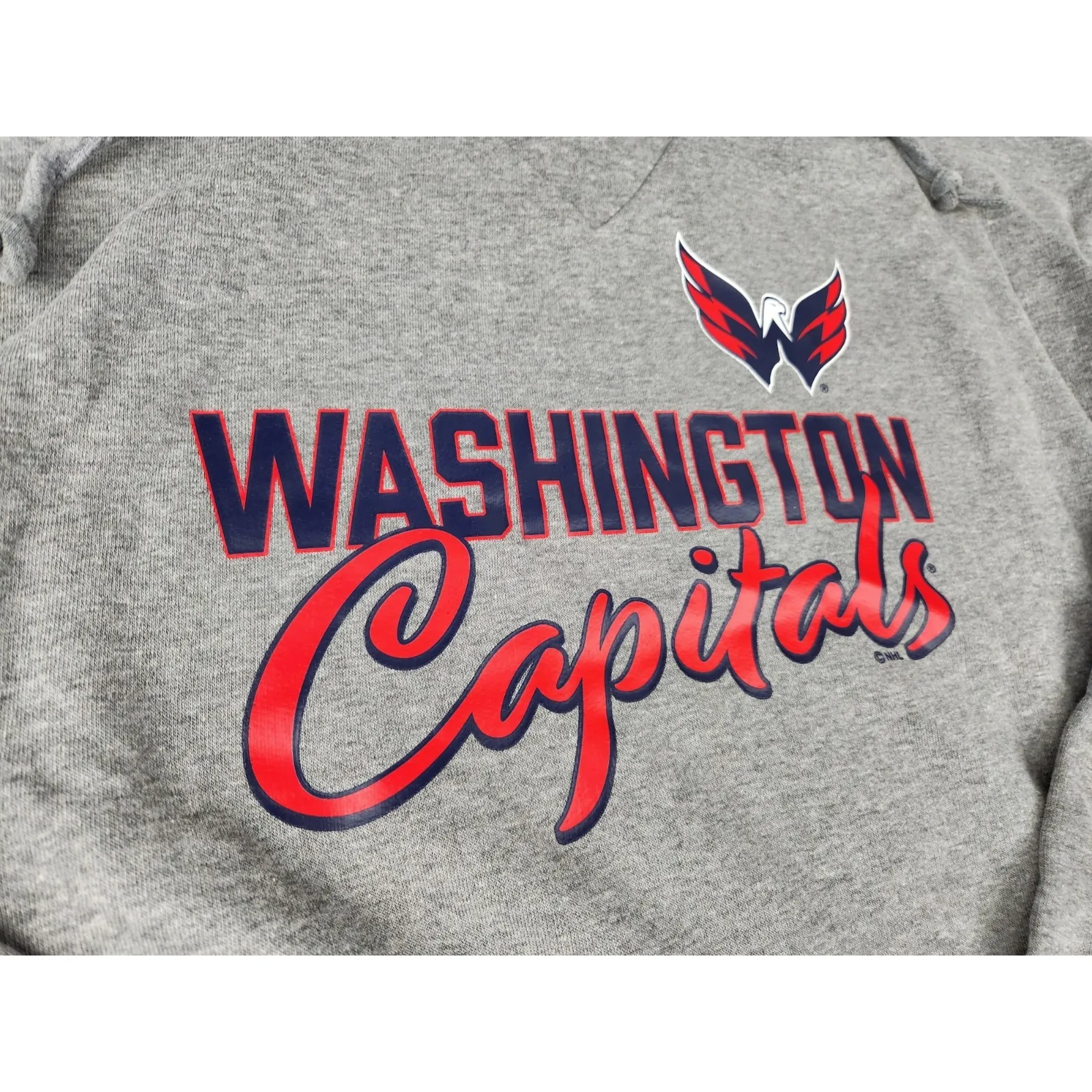 Women's XL Washington Capitals Hockey Script Pullover HoodieSweatshirt NHL - Image 4