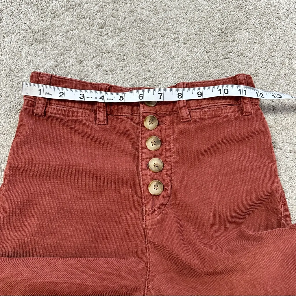 Marine Layer Women’s Bridget Corduroy Pants Crop High Rise Button Fly Wide Leg 0 - Image 13