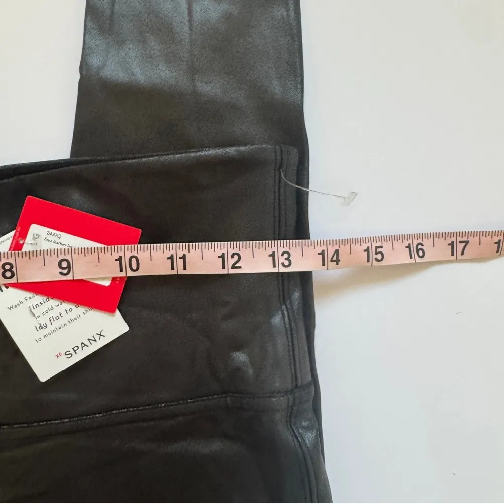 Spanx SPANXshape™ Faux Leather Leggings Black Size Large Petite NWT - Image 4