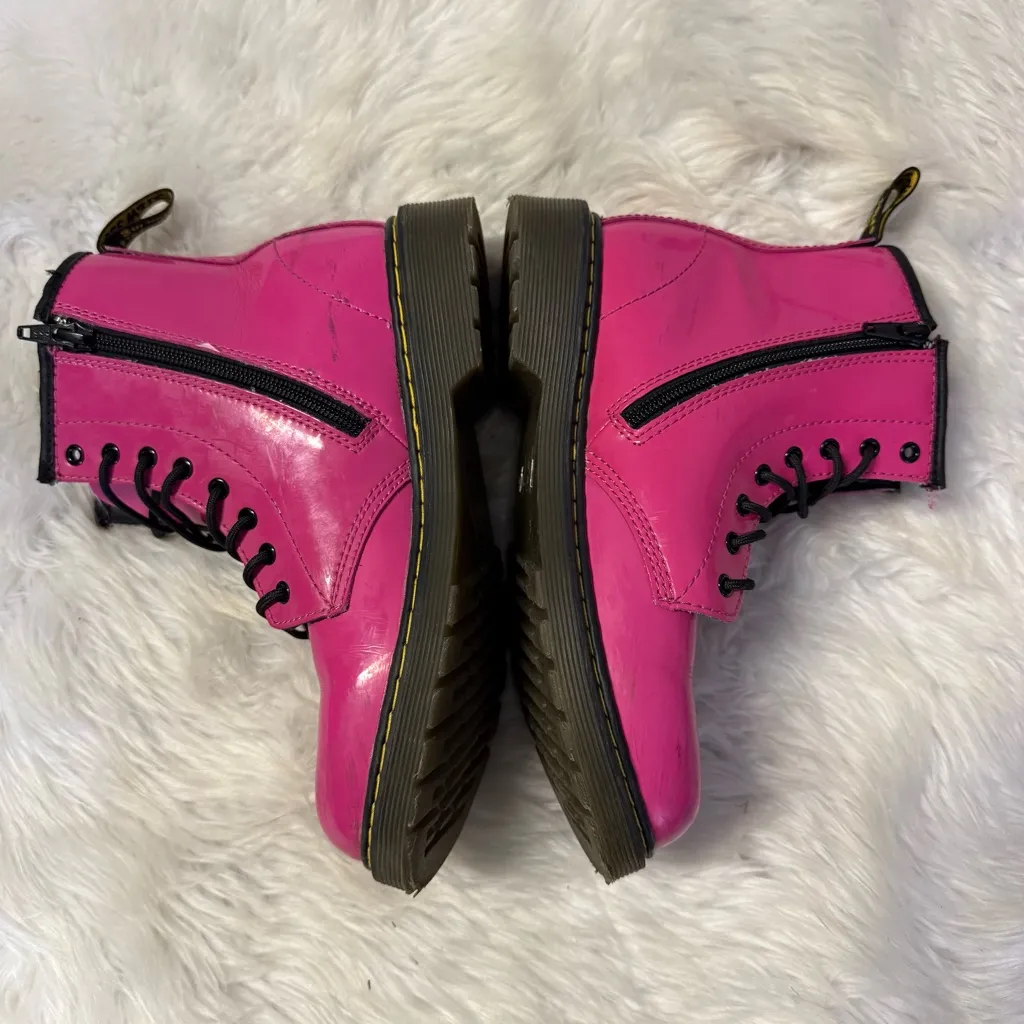 Dr. Martens  Delaney Patent Leather Combat Boots Size 5 - Image 8