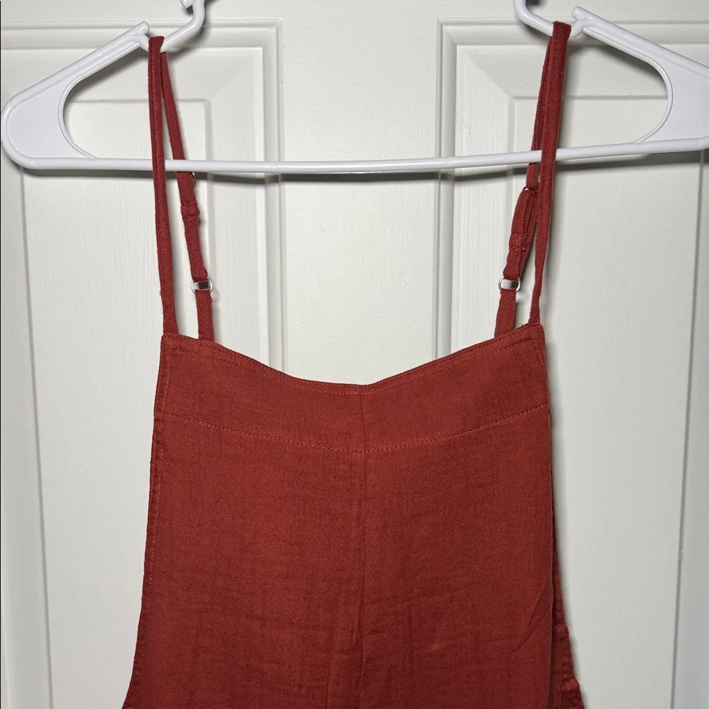 Lotus and Luna Women's Rust Jumpsuit Brown Size M - Image 3