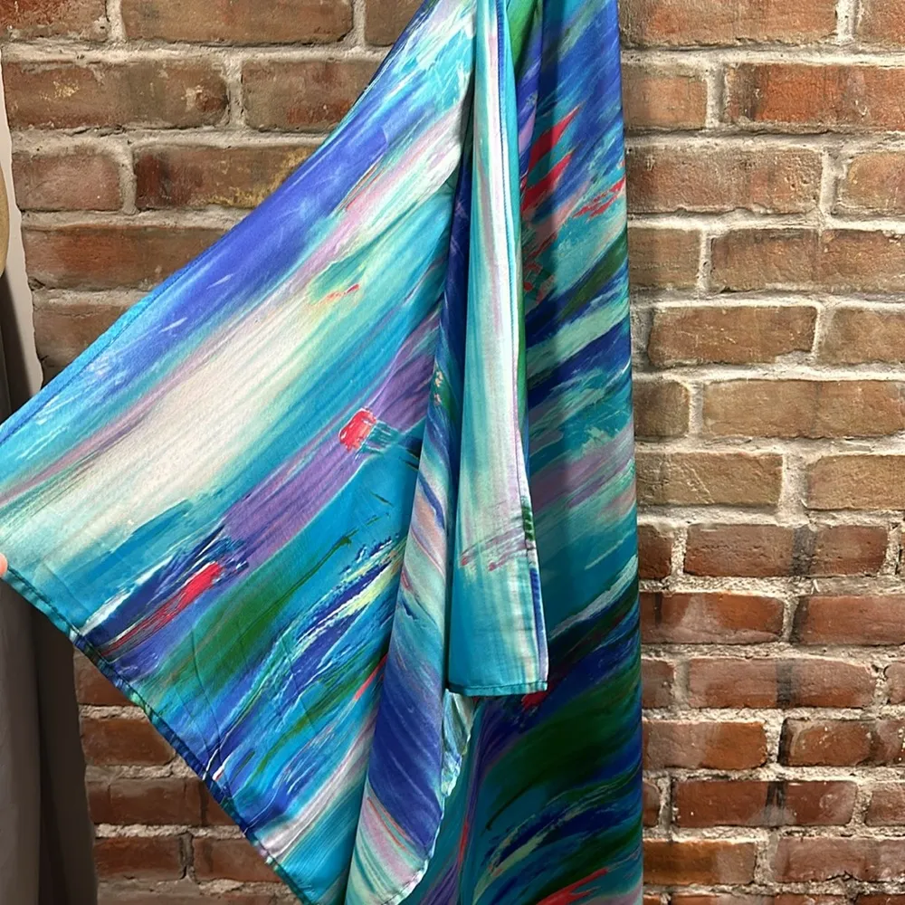 flowy and silky dress Blue Size XS - Image 10