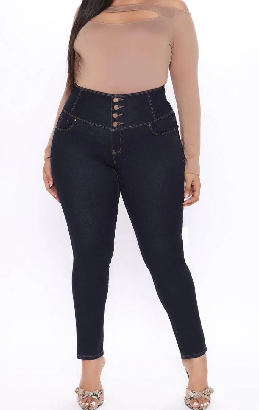 Navy Blue Skinny Jeans - Image 3