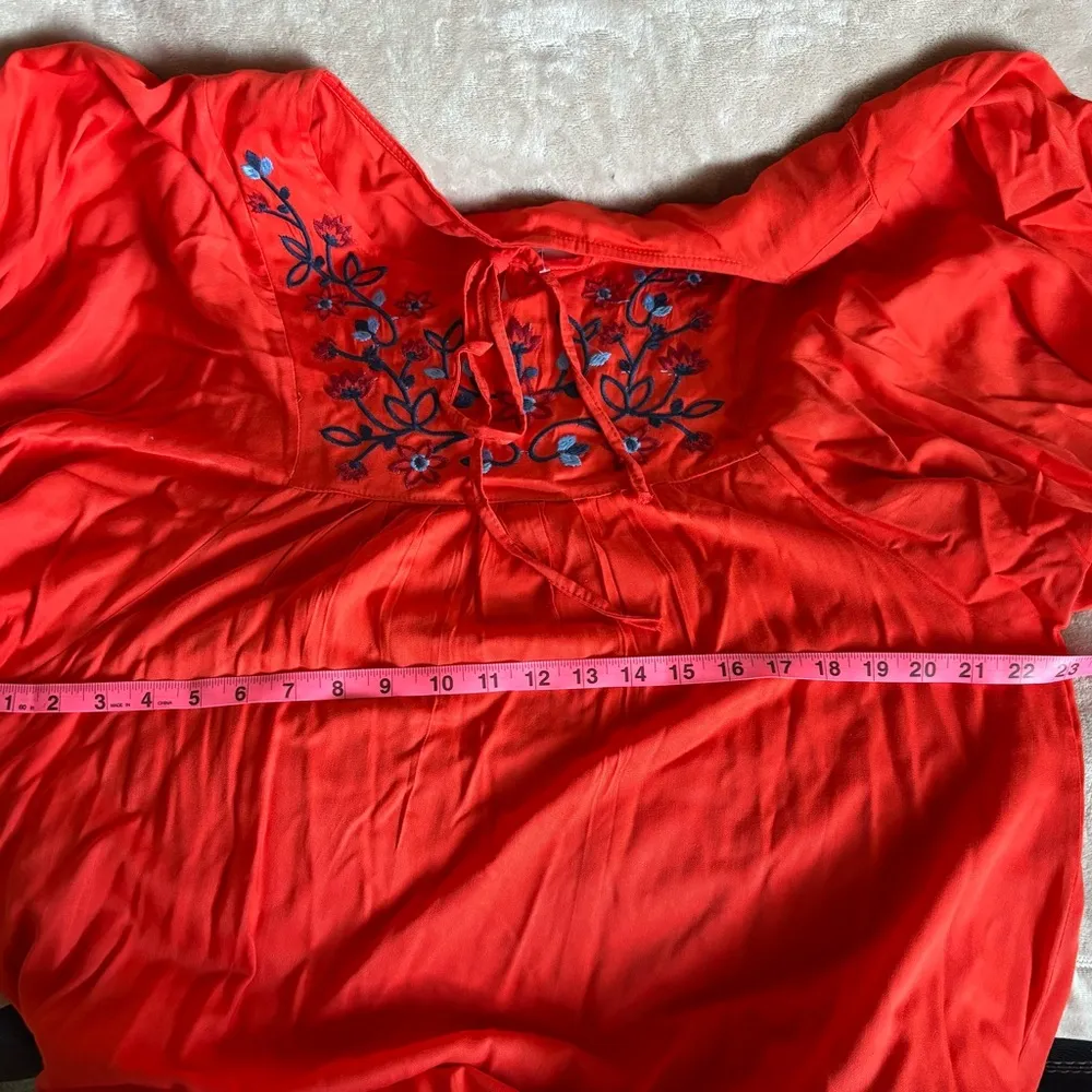 NWT Boho embroidered orange Sundress Women’s Large - Image 7
