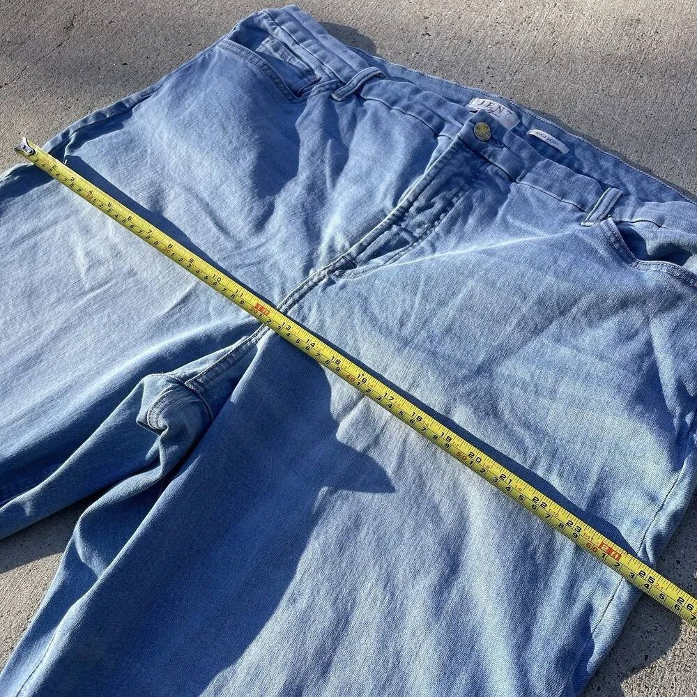 Jen 7‎ By 7 For All Mankind Jeans Size 24 Mid Rise Ankle Skinny Light Wash Blue - Image 8