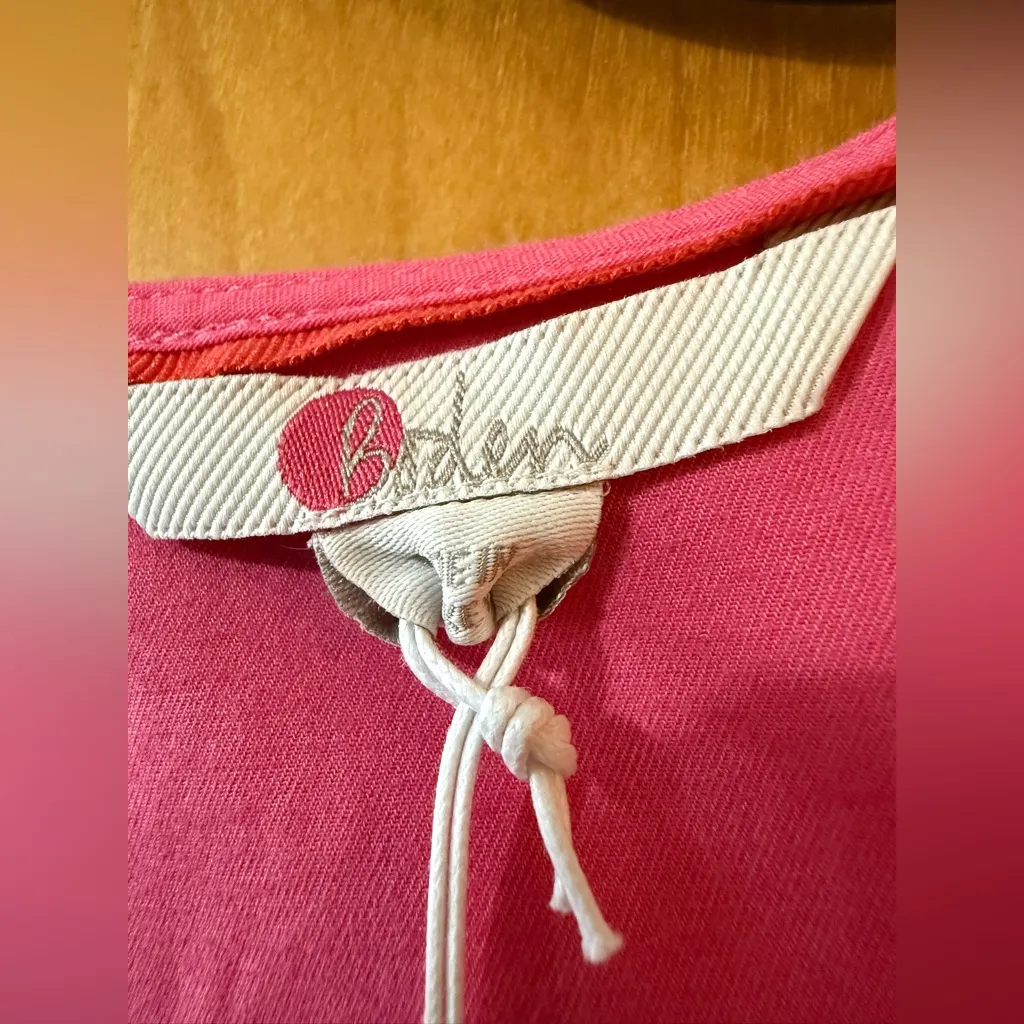 Boden Helena Chino Colorblock Sheath Dress Pink Red Sleeveless NWT Size US 8R - Image 4