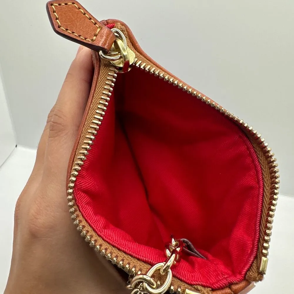 DOONEY & BOURKE Blue Brown Signature Pouch Case with Keychain - Image 6