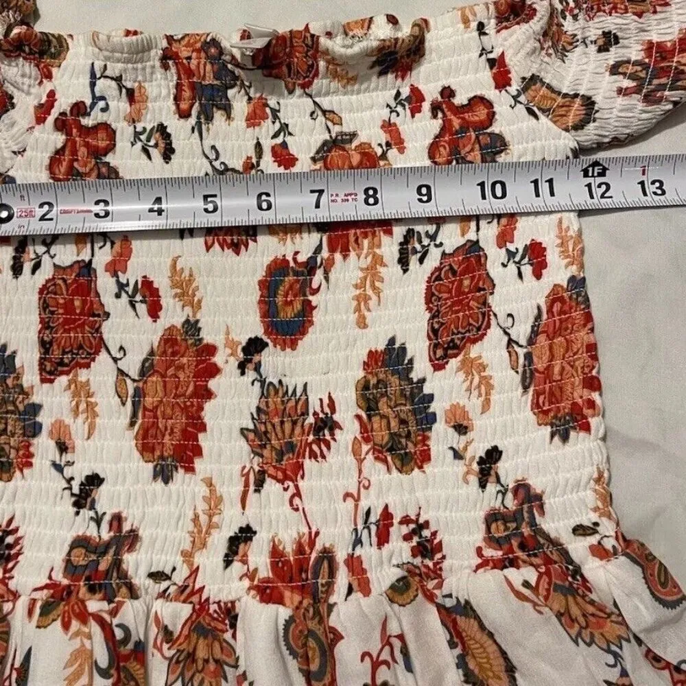 Xhilaration Dress Womens Sz XS Floral Lace Long Bell Sleeve Western Boho - Image 6